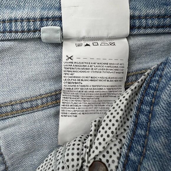 Pre-loved AJ Armani Jeans Women Washed Denim Jeans Straight Leg Pants US 26 - Picture 7 of 13